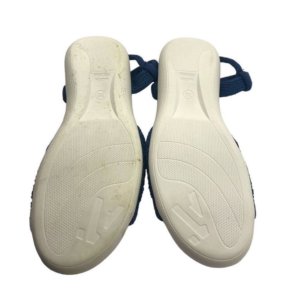 Fabulous Arcopedico Arenal Denim Sandals Shoes Cork Footbed Comfort Orthopedic - Picture 12 of 13